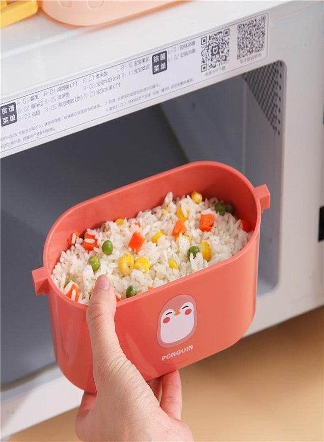 Mayatra's Double Decker Lunch Box | with Plastic Spoon & Handle | Tiffin Box for Women and Men Office, Kids to School Full Meal|Easy to Carry| 950 ML (Multicolor) - Image 2